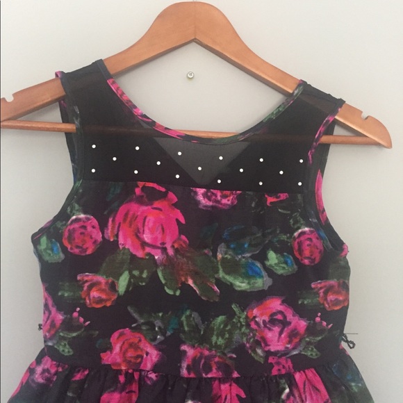 Black Floral Dress - Picture 3 of 6